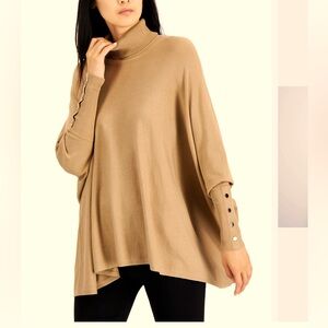 Alfani turtleneck poncho sweater